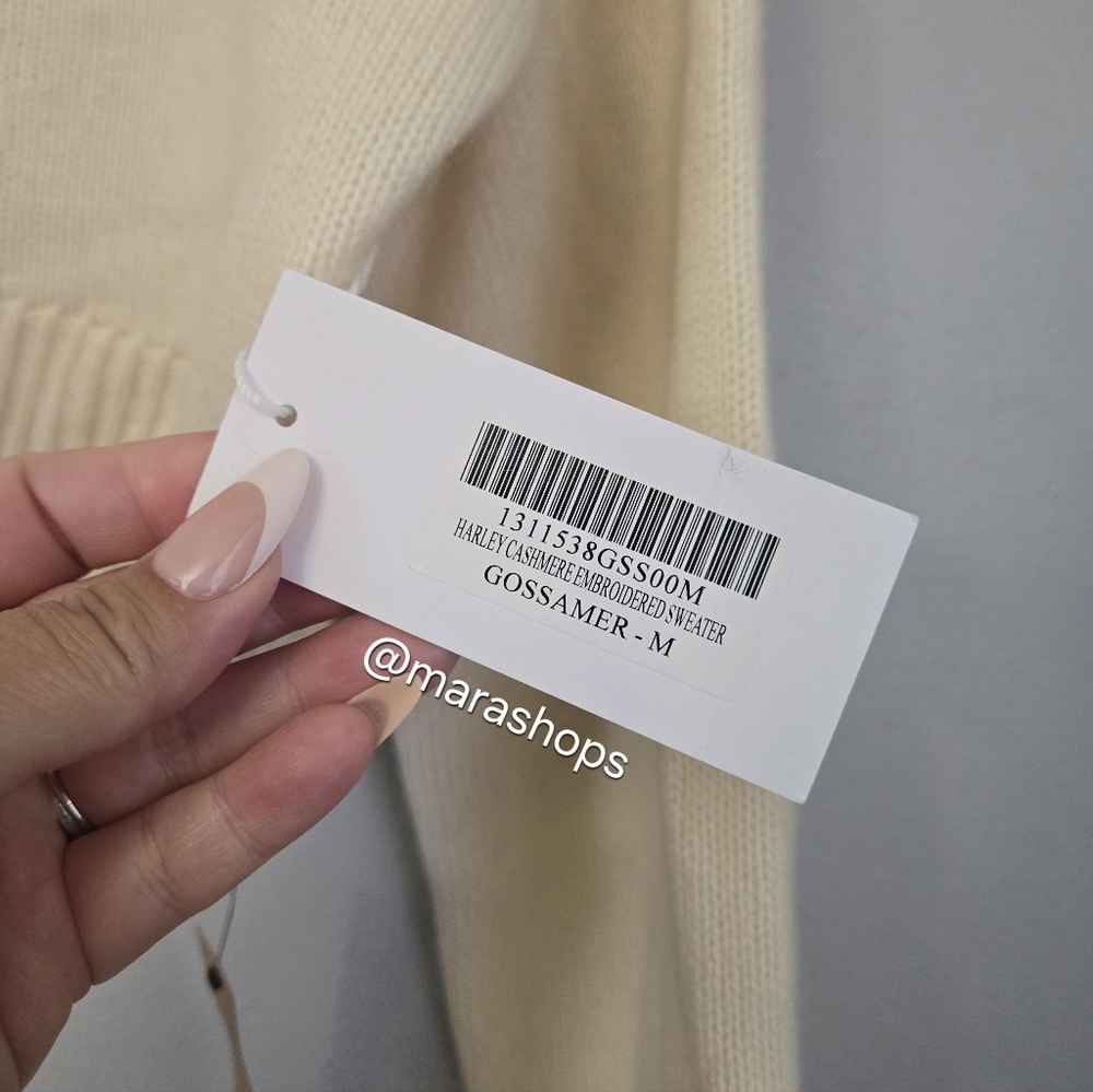 Reformation Harley Cashmere Embroidered Sweater - Picture 6 of 9